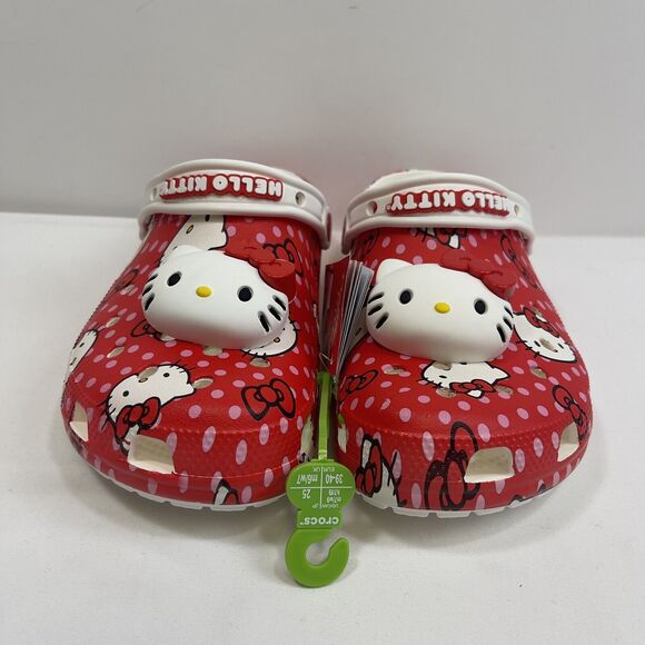 Hello Kitty Crocs Classic Clogs Women's 9 - Men's 7 Multicolor 210575-90H NIB - Picture 2 of 12